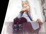 制服ではない黒タイツイラストもあり