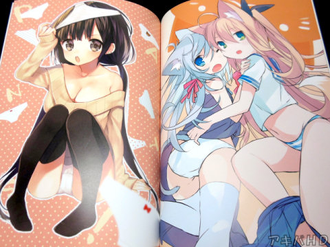 33名のイラストレーターによるイラストが収録（左：緑川緑氏、右：Mizuki氏）「パンツが好きな貴方。そこまで好きじゃない貴方。あまり興味の無い貴方も。ぜひ1冊！」