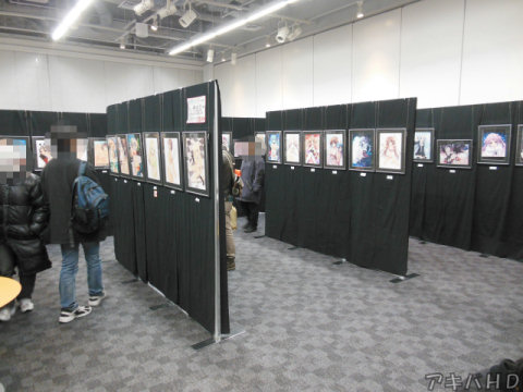 展示されていたイラストは過去に行われたイラスト展に展示されていた中から抜粋今回新しく展示されたイラストもあった