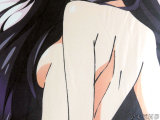 上半身裸で横乳