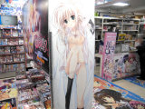 モニター横には発売されたばかりの「MagicalChaming!」特典抱き枕カバーが展示