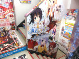 階段壁の形に沿った告知もあった