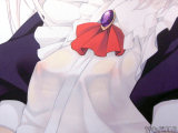 服が濡れてノーブラの胸から薄いピンクが透けて見えていた