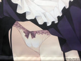 めくったスカートからはパンツ丸見え