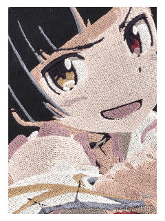 10万針以上という圧倒的で高密度な刺繍糸色、振り方向までこだわった国内工場製