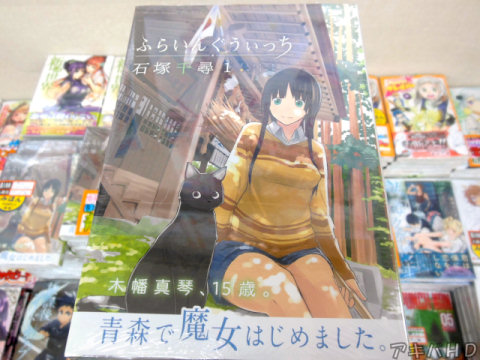 別冊少年マガジン連載「ふらいんぐうぃっち」1巻（石塚千尋氏）「木幡真琴、15歳。青森で魔女はじめました。」